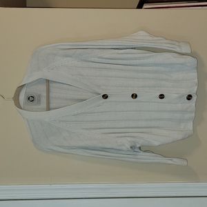 White slouchy sweater